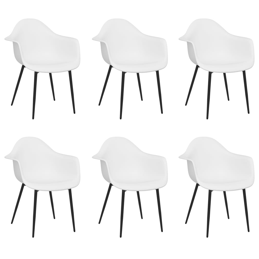 vidaXL Étages de chambre 6 st PP blanc