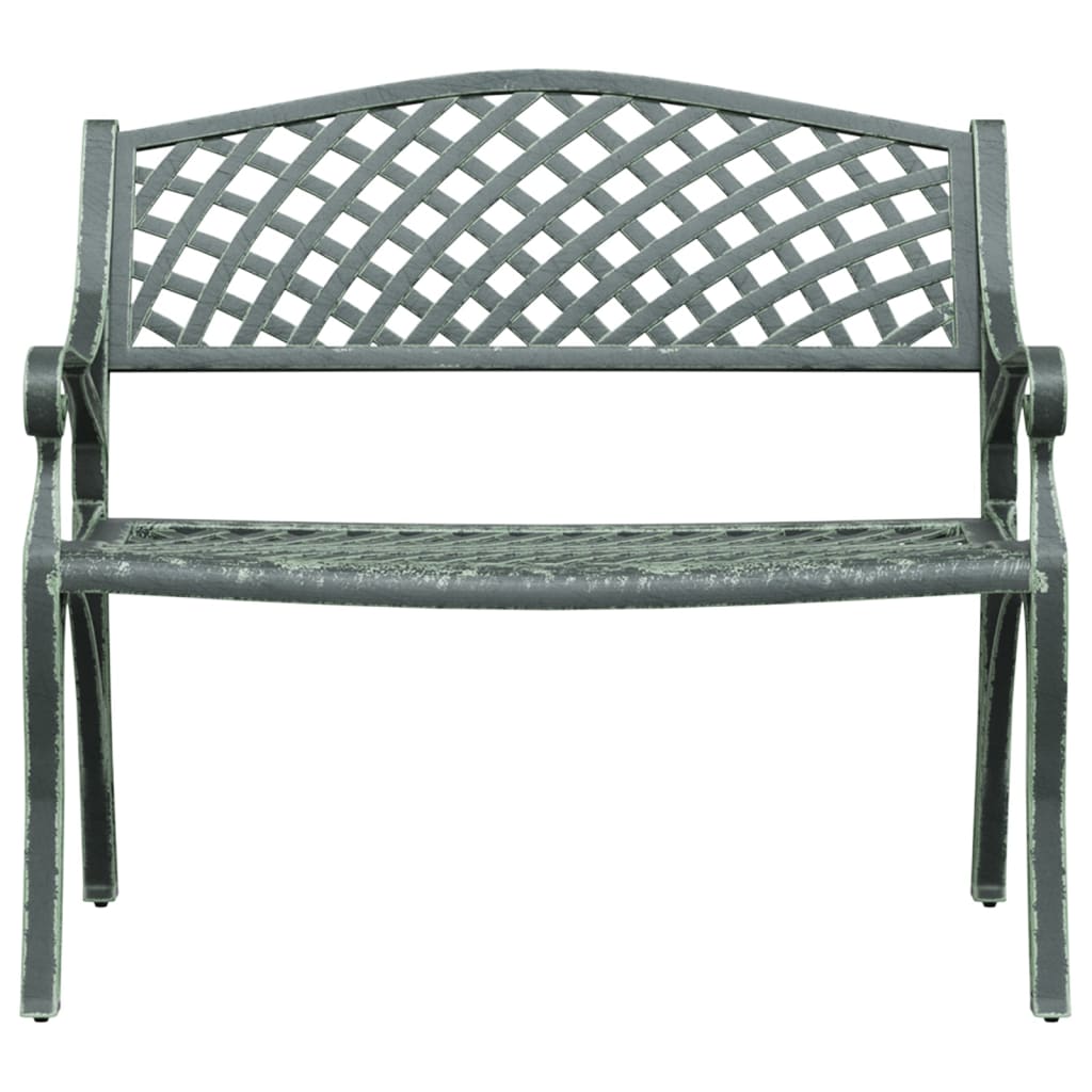 vidaXL Tuinbank 102 cm gietaluminium groen