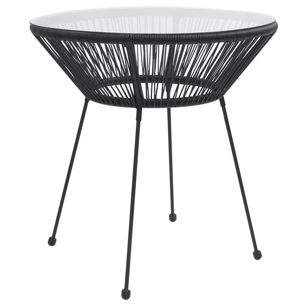 vidaXL 3-Piece Garden Dining Set Black