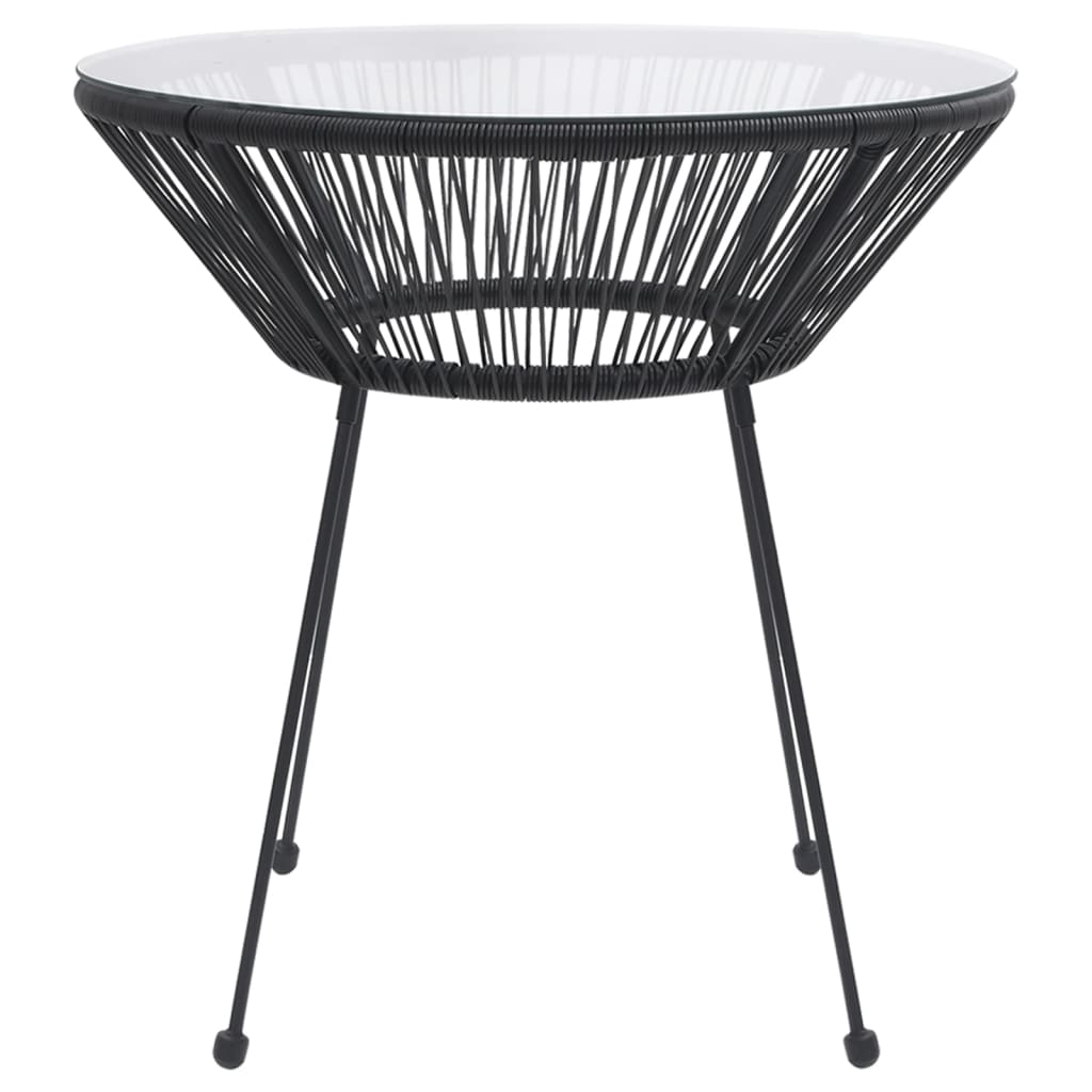 vidaXL 3-Piece Garden Dining Set Black