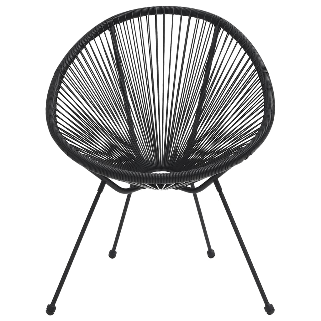 vidaXL 3-Piece Garden Dining Set Black