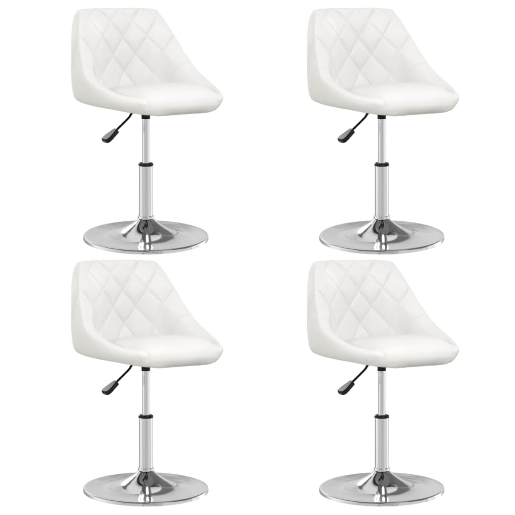 vidaXL Eetkamerstoelen 4 st kunstleer wit
