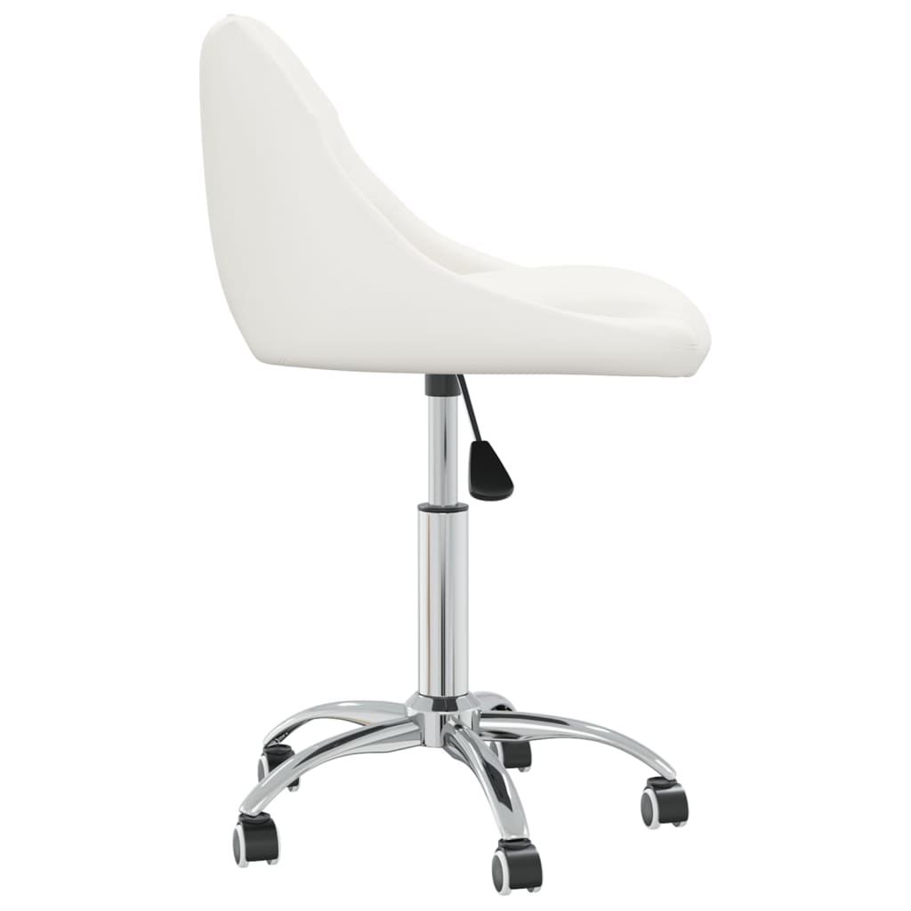 vidaXL Eetkamerstoelen draaibaar 4 st kunstleer wit