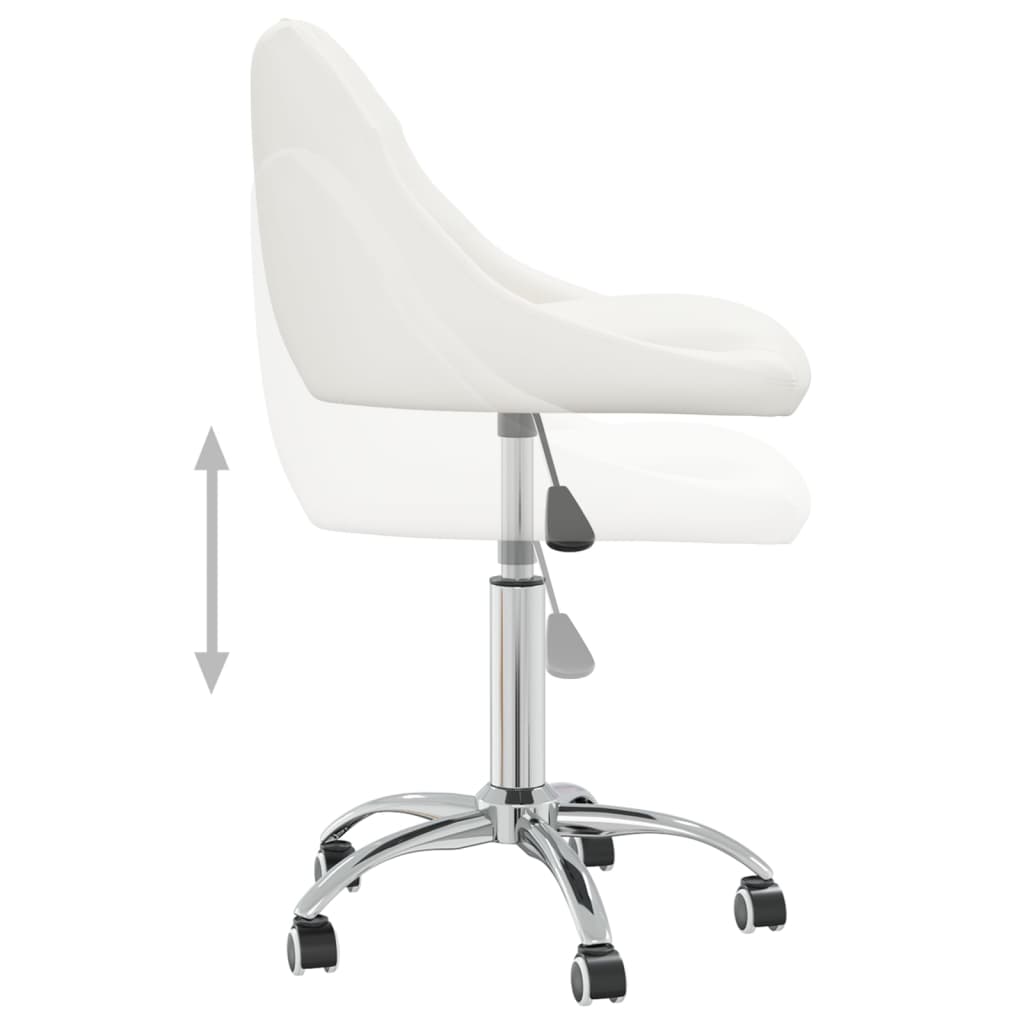 vidaXL Eetkamerstoelen draaibaar 4 st kunstleer wit