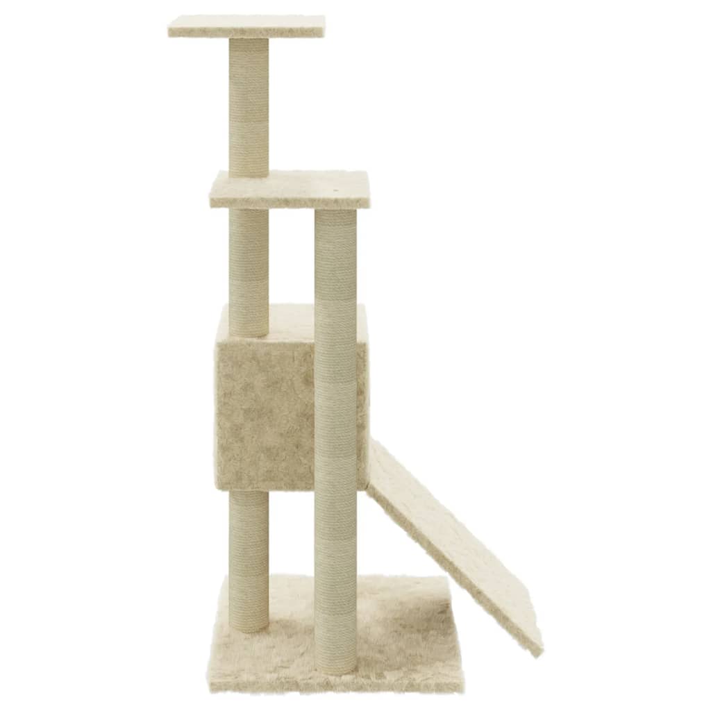 vidaXL Meuble de jardin avec palettes en sisal 92 cm crème jaune