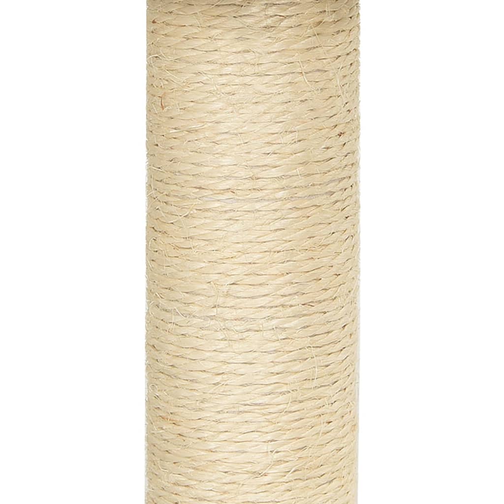 vidaXL Cat Tree with Sisal Scratching Posts 155 cm Cream
