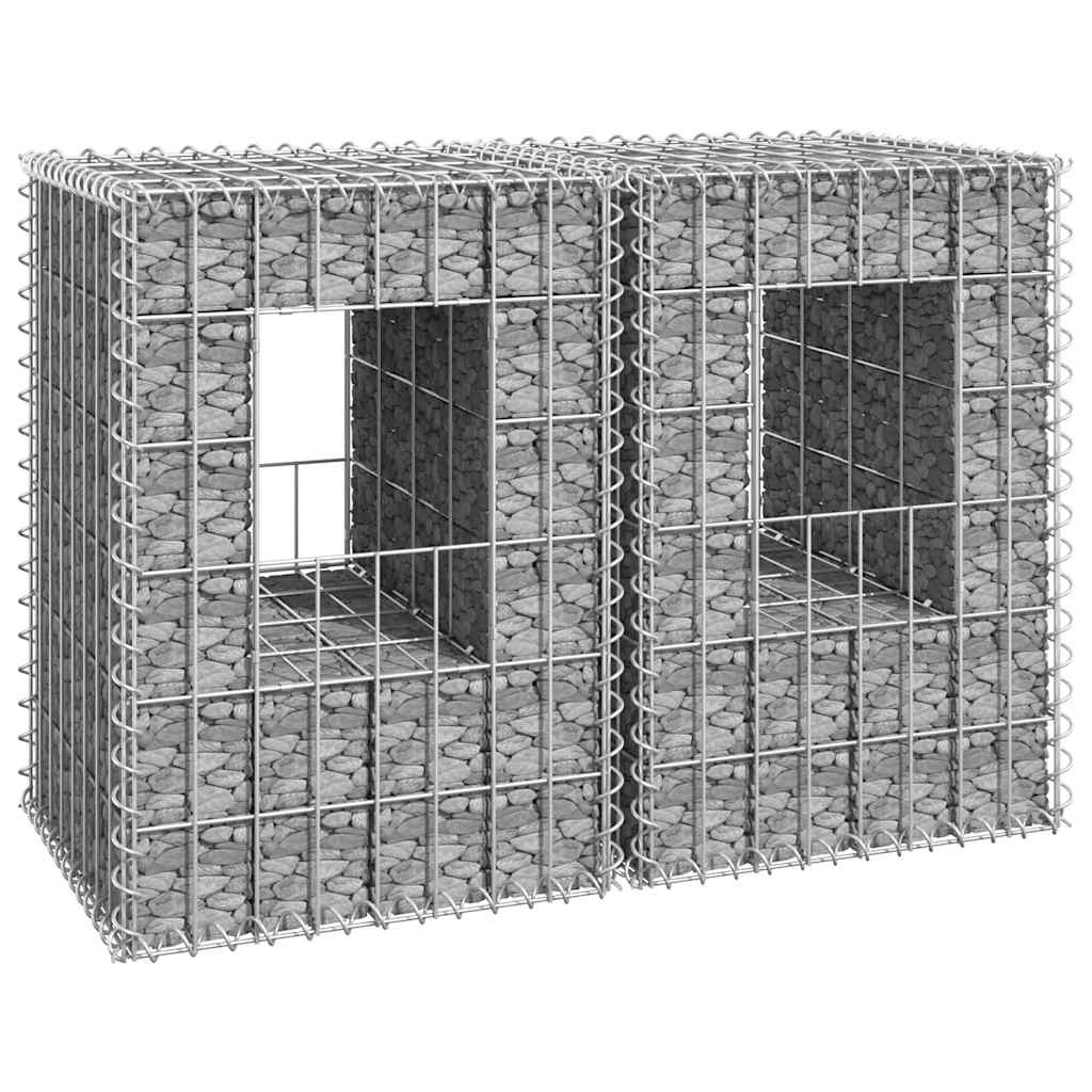 vidaXL Gabion poles 2 pcs 40x40x60 cm iron