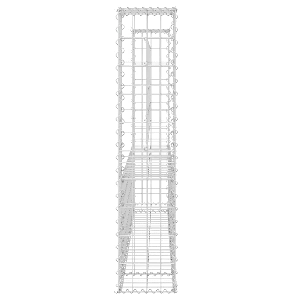 vidaXL Schanskorf U-vormig met 2 palen 140x20x100 cm ijzer