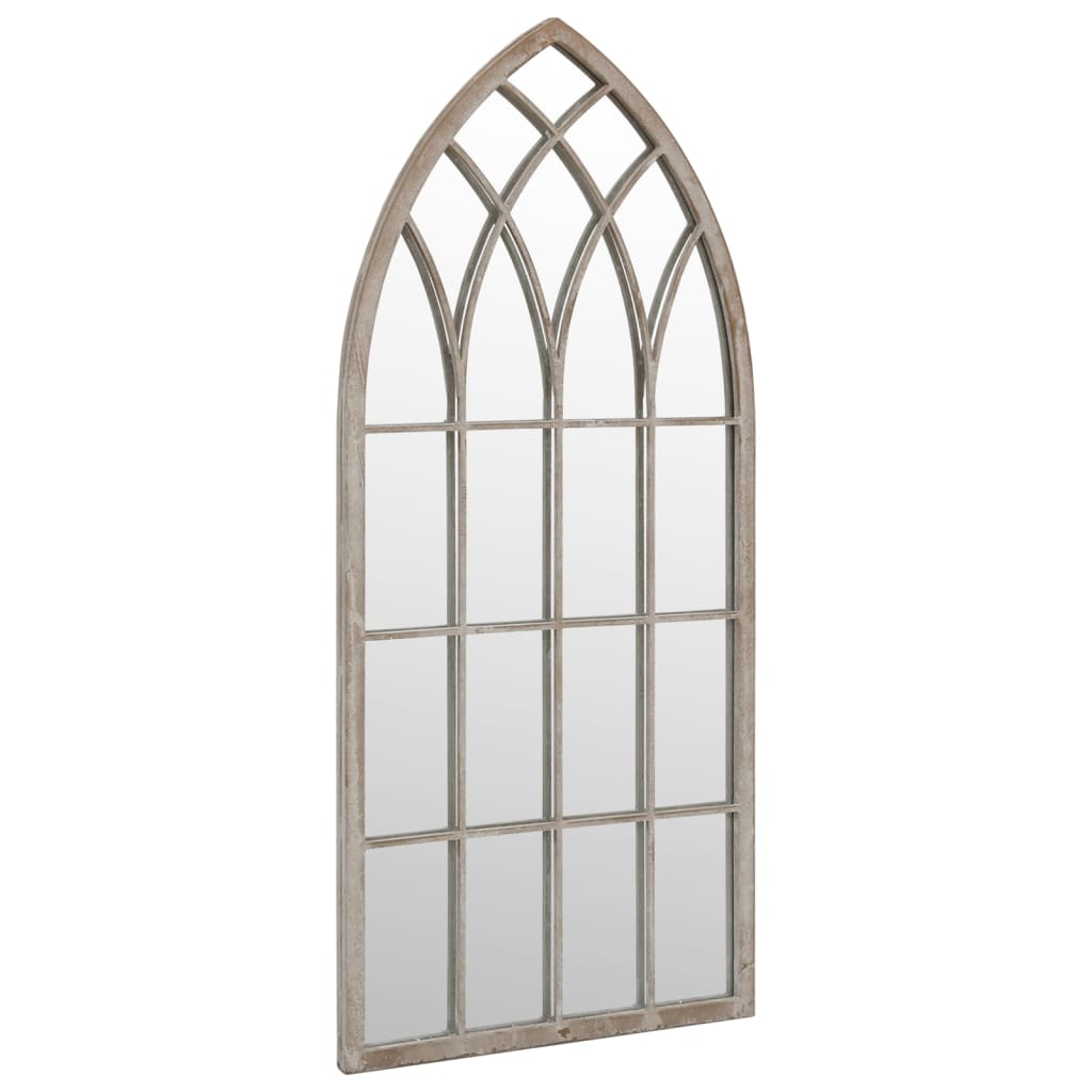vidaXL Garden Mirror 100x45 cm Iron Sand-colored
