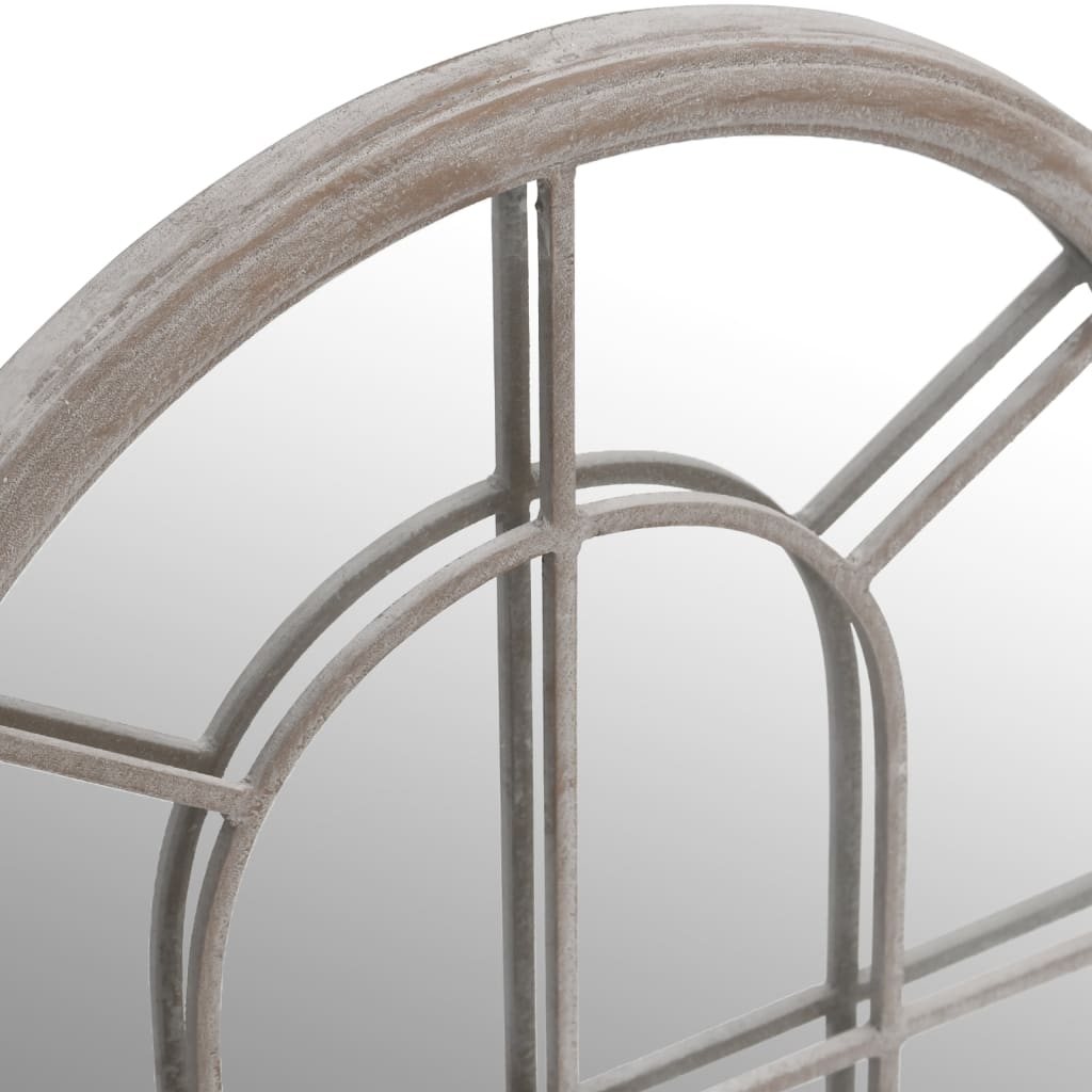 vidaXL Garden Mirror 60x45 cm Iron Sand-colored