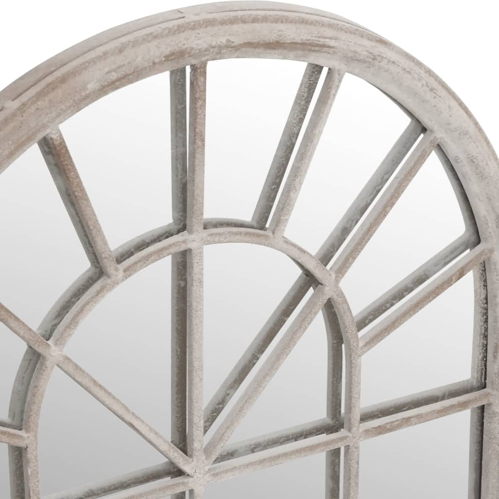 vidaXL Garden Mirror 90x45 cm Iron Sand-Colored