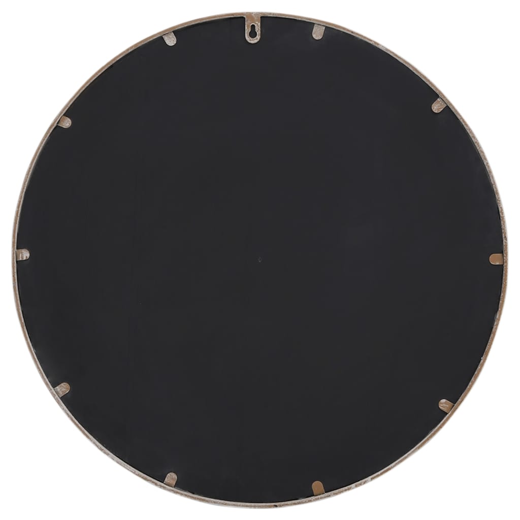 vidaXL Tuinspiegel rond 40x4 cm ijzer zandkleurig