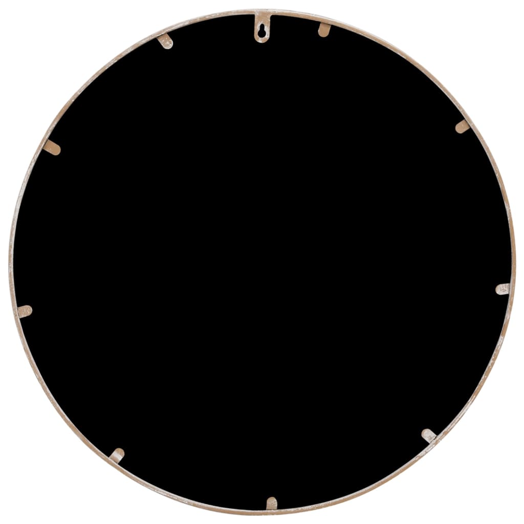 vidaXL Tuinspiegel rond 40x3 cm ijzer zandkleurig
