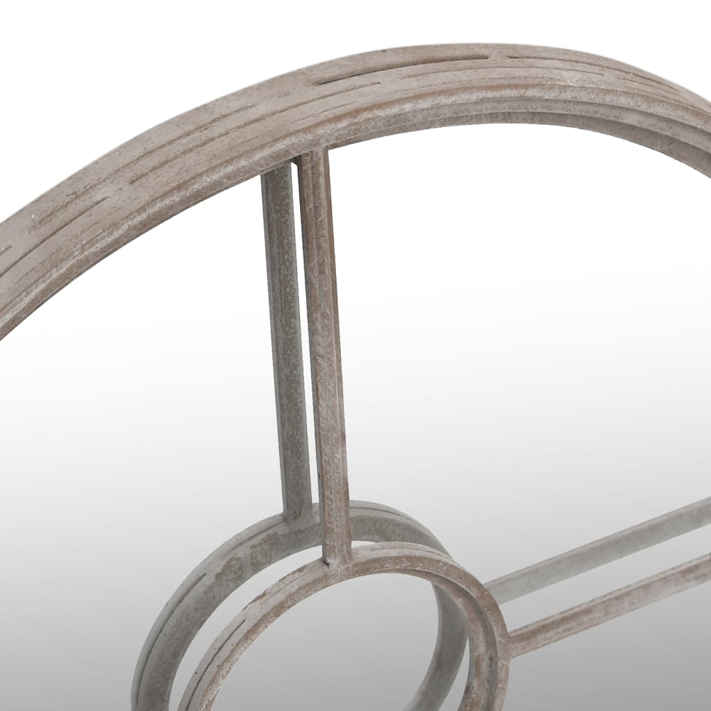 vidaXL Spiegel rond 40x4 cm ijzer zandkleurig