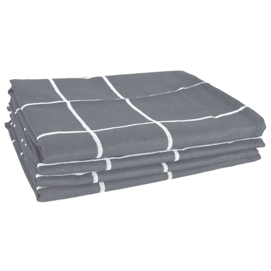 vidaXL 12-Piece Kitchen Towel Set Cotton Black