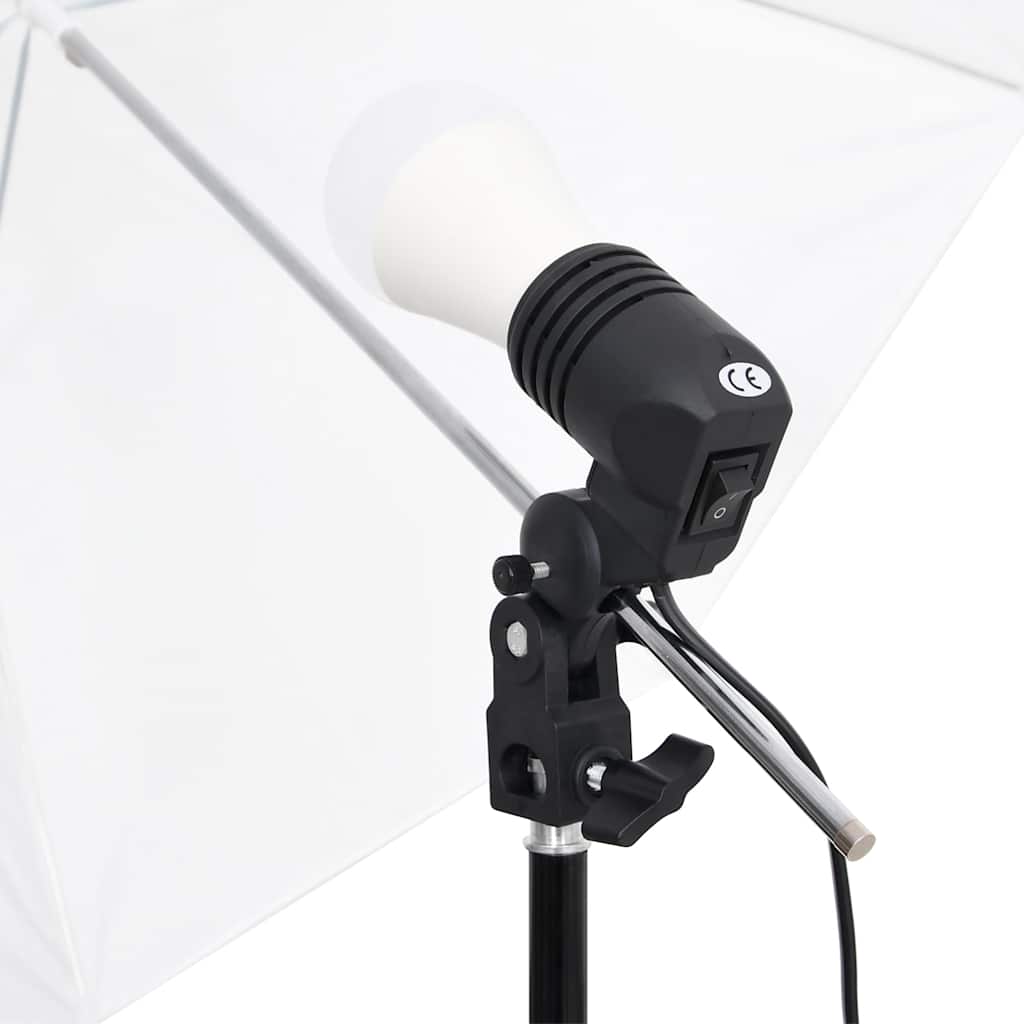 vidaXL Photo Studio Kit with Lighting Set and Backdrop