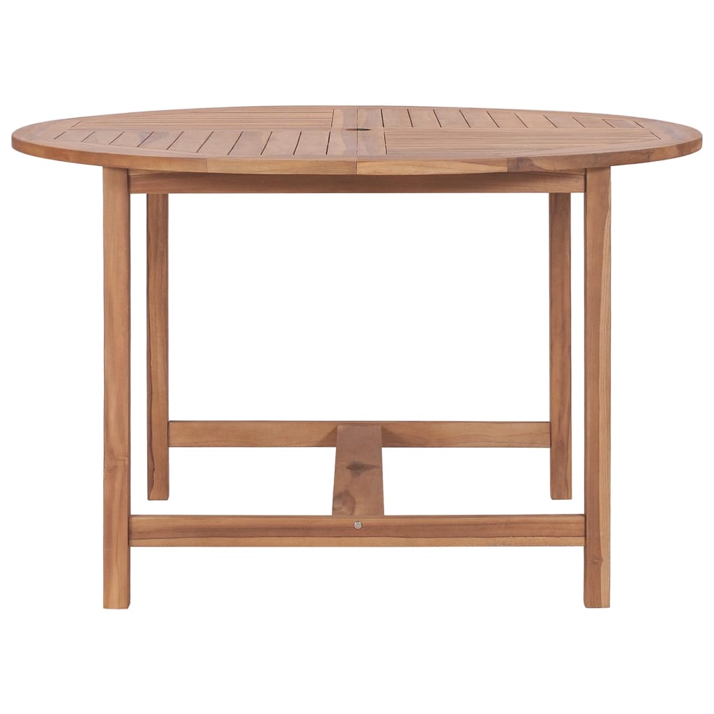 vidaXL Tuintafel Ø110x75 cm massief teakhout