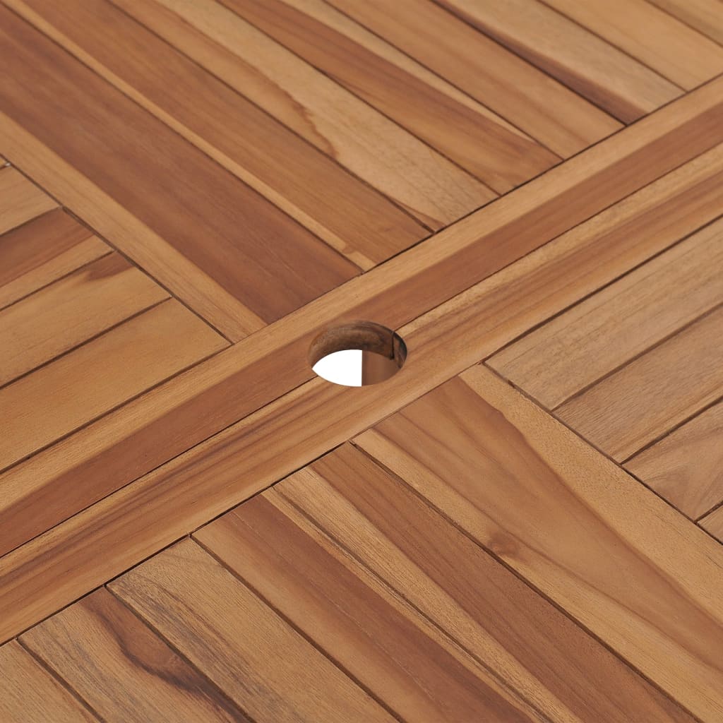 vidaXL Tuintafel Ø110x75 cm massief teakhout