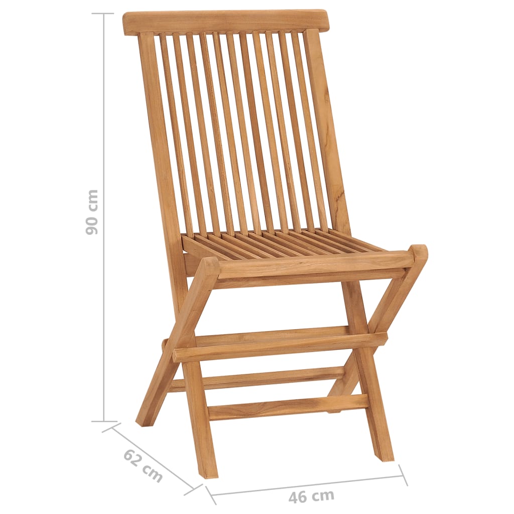 vidaXL Tuinstoelen 6 st inklapbaar massief teakhout
