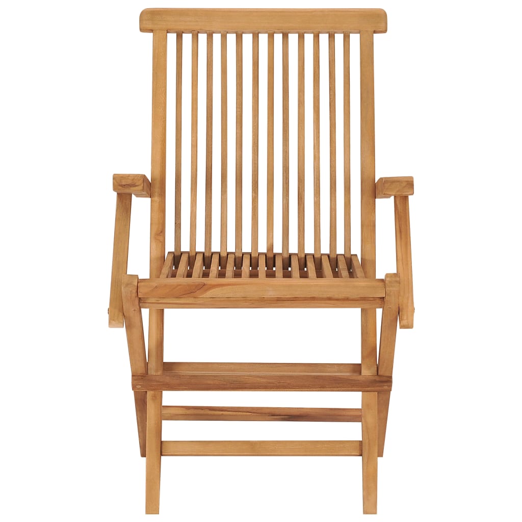 vidaXL Garden Chairs 4 pcs folding solid teakwood