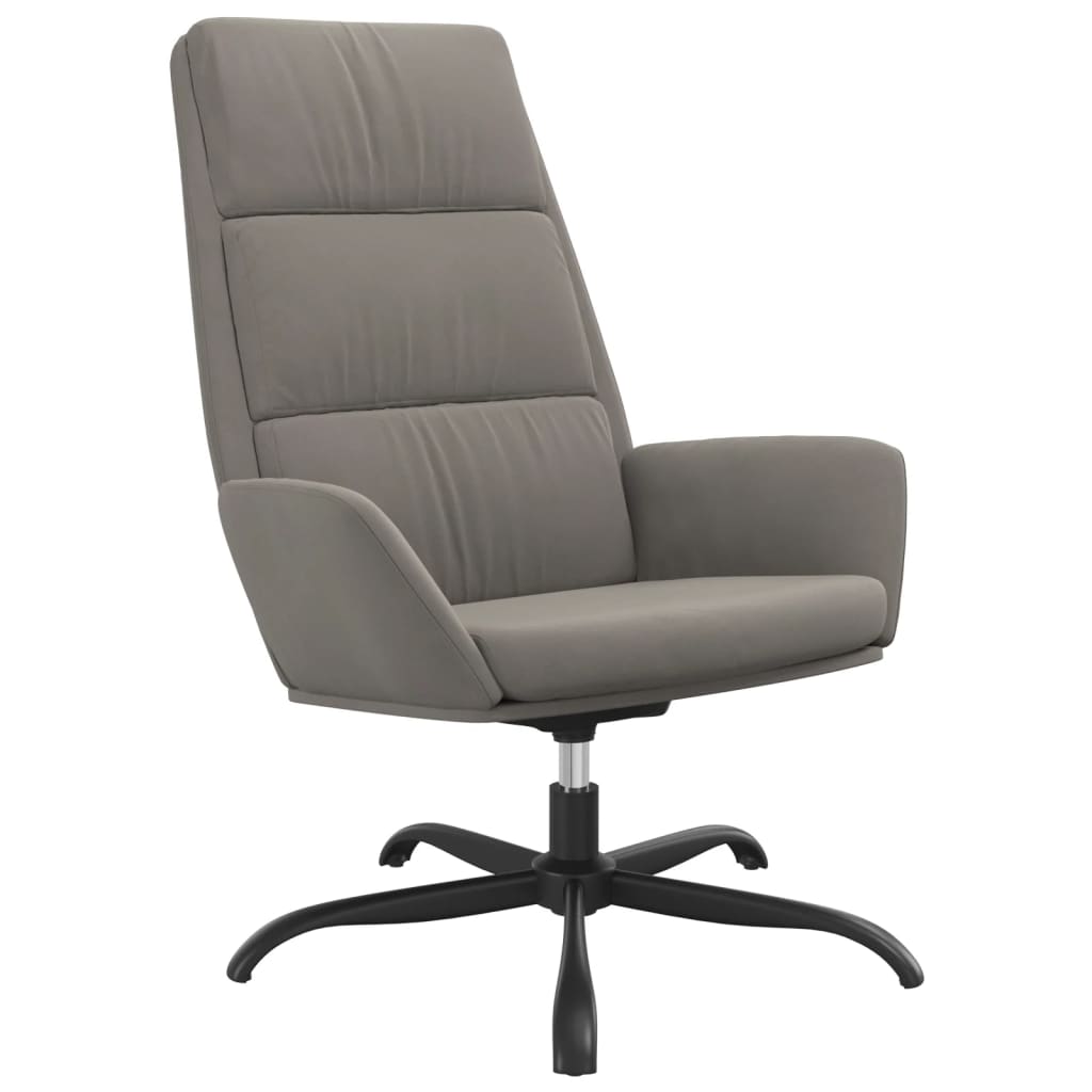 vidaXL Recliner velvet light gray