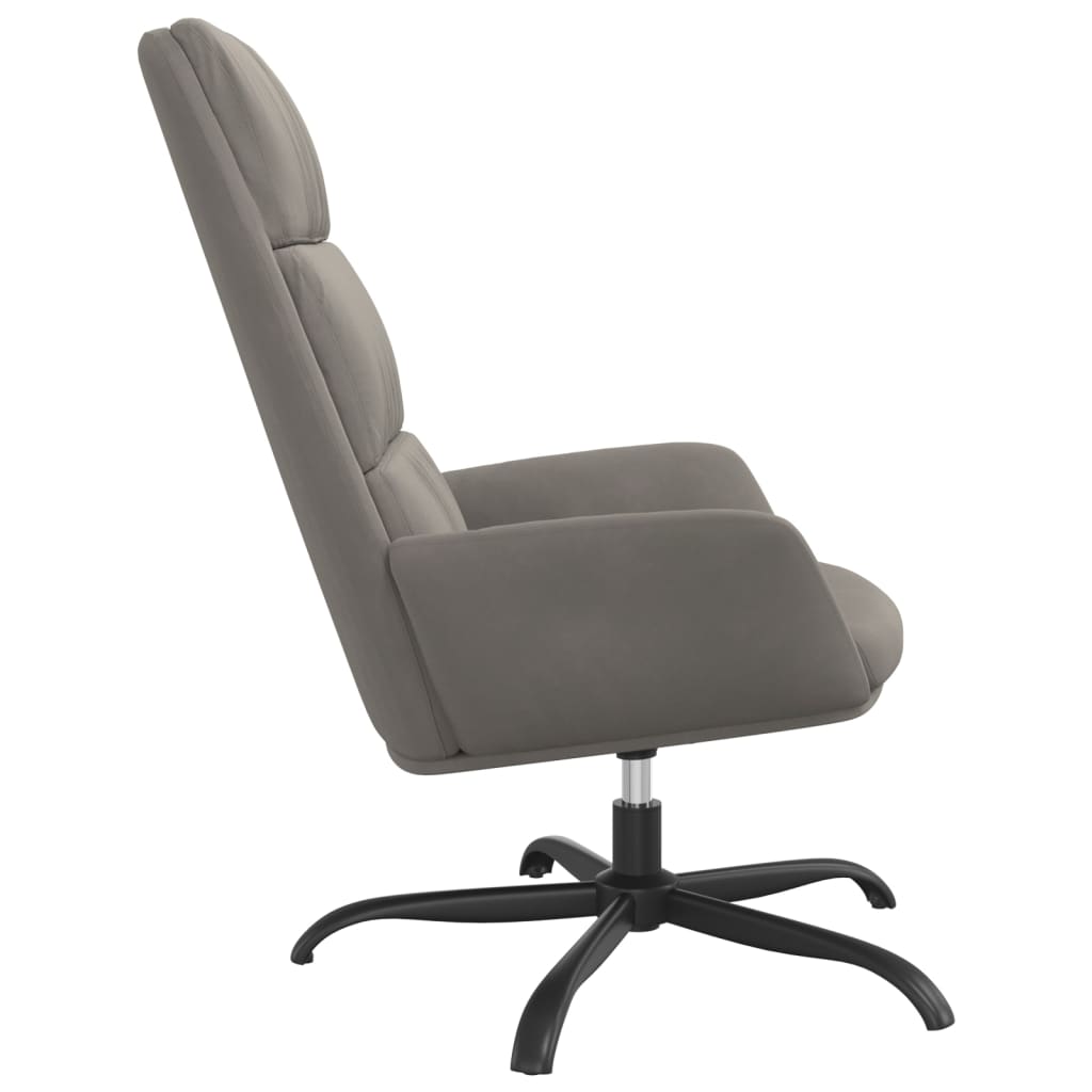 vidaXL Recliner velvet light gray