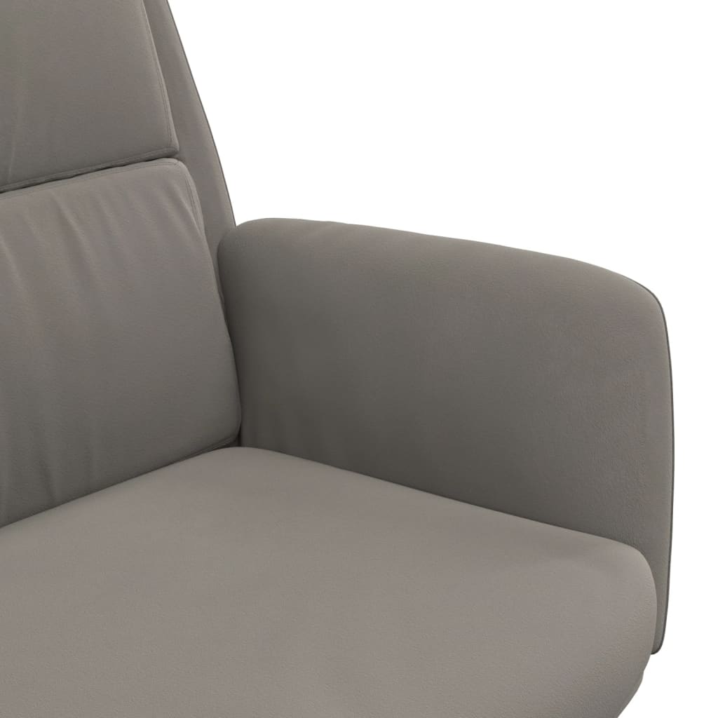 vidaXL Recliner velvet light gray