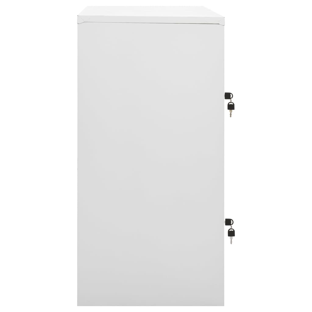 vidaXL Lockerkasten 2 st 90x45x92,5 cm staal lichtgrijs