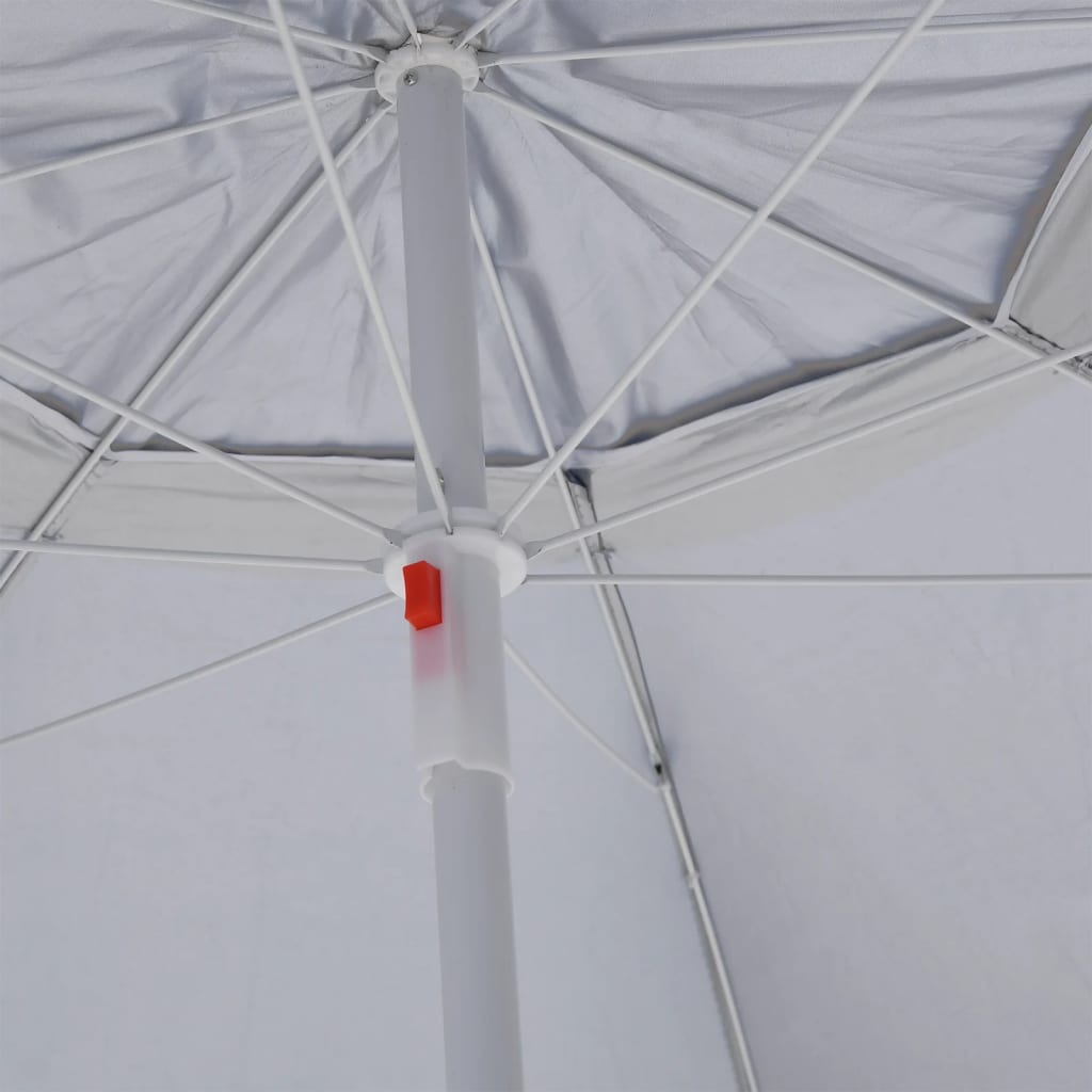 vidaXL Strandparasol met zijwanden 215 cm zandkleurig