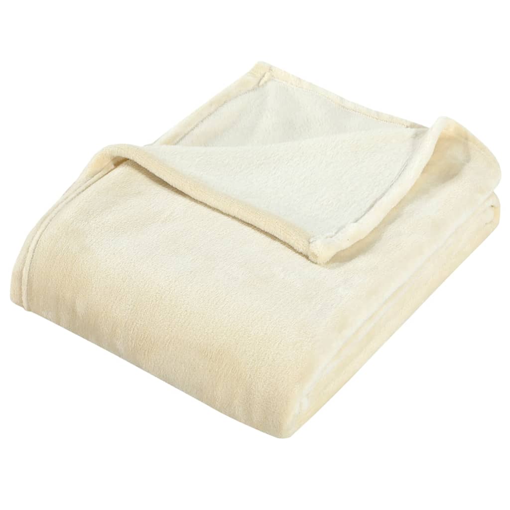 vidaXL Blanket 130x170 cm polyester cream