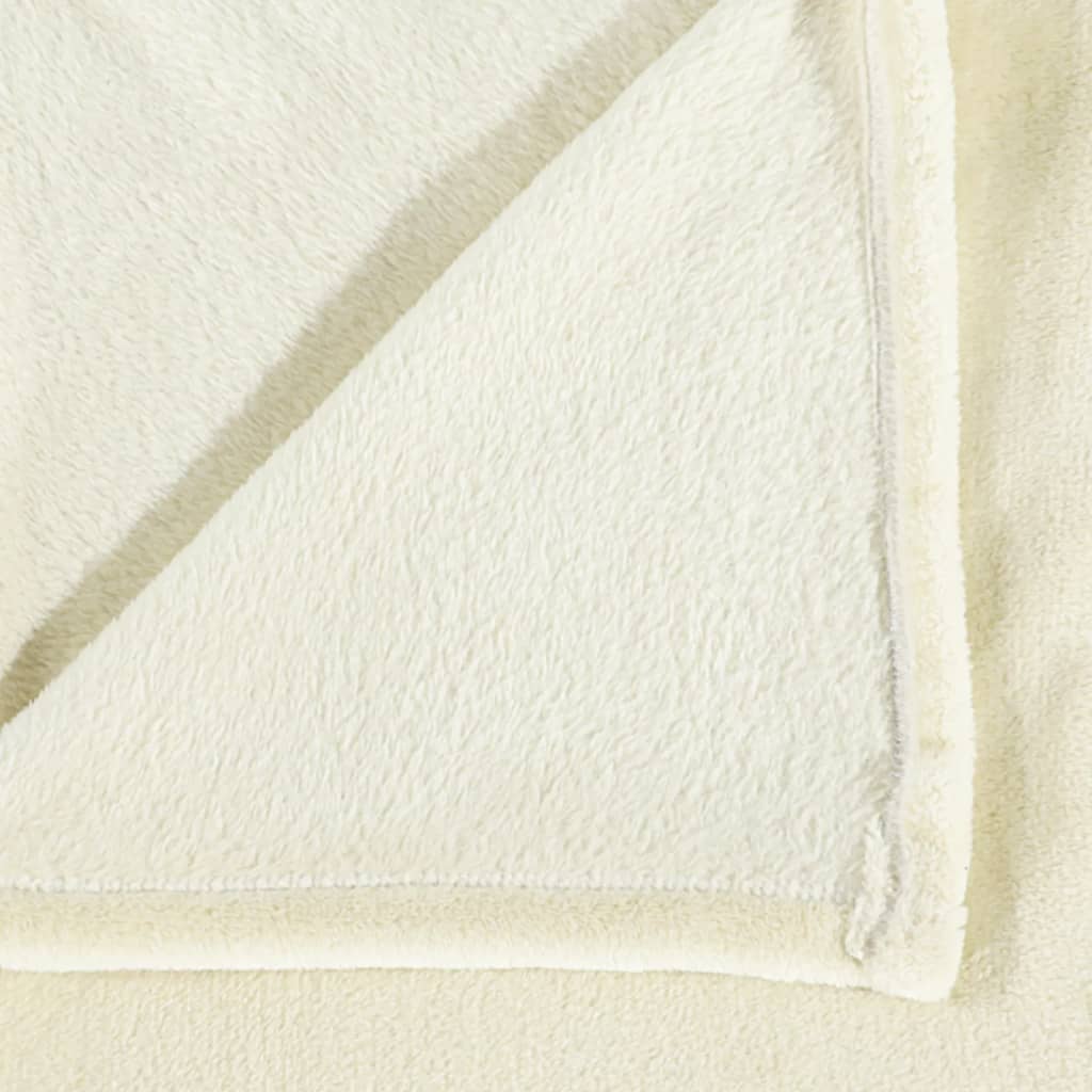 vidaXL Blanket 130x170 cm polyester cream