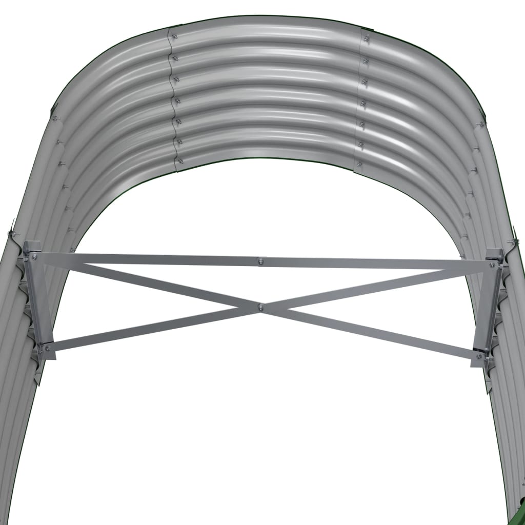 vidaXL Plantenbak 152x80x36 cm gegalvaniseerd staal groen