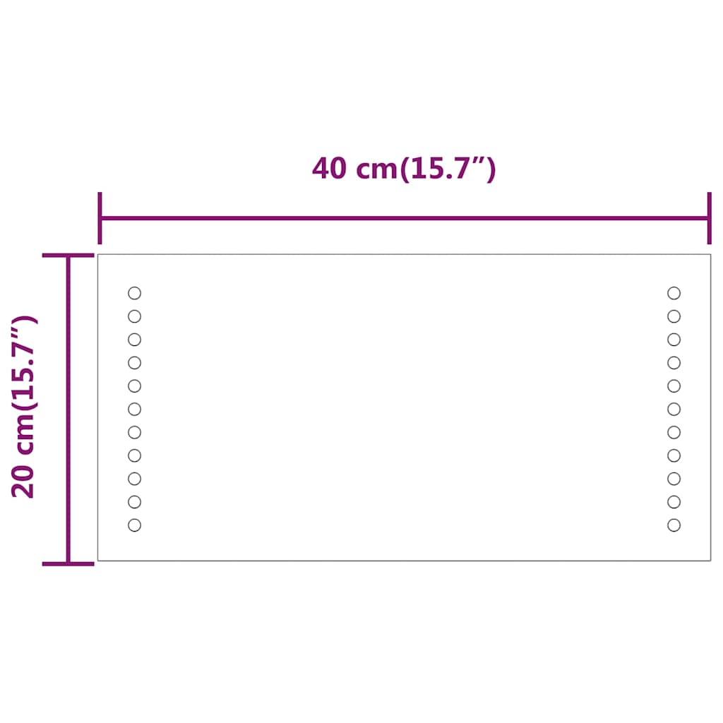 vidaXL Bathroom Mirror LED 40x20 cm