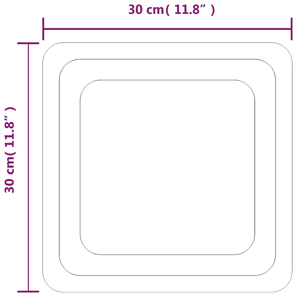 vidaXL Badkamerspiegel LED 30x30 cm