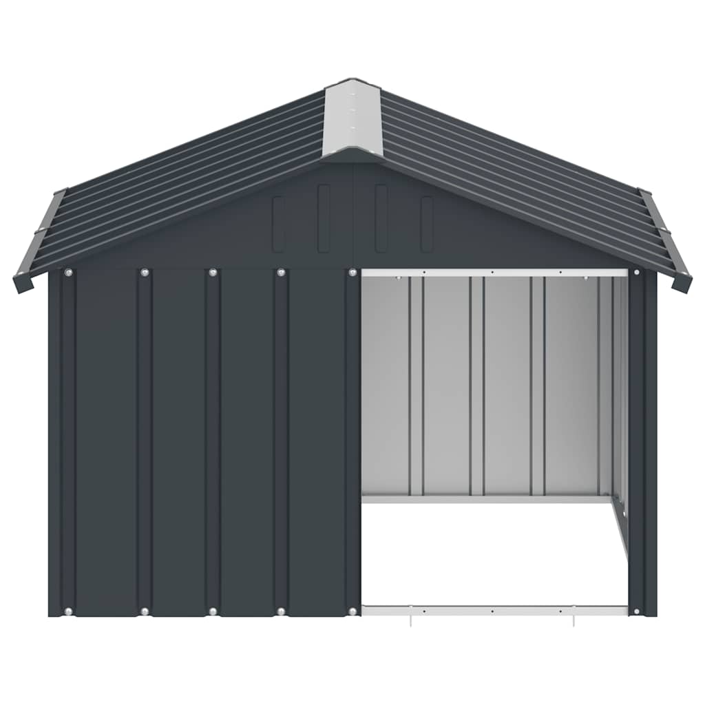 vidaXL Hondenhok 116,5x103x81,5 cm couleur acier inoxydable galvanisé