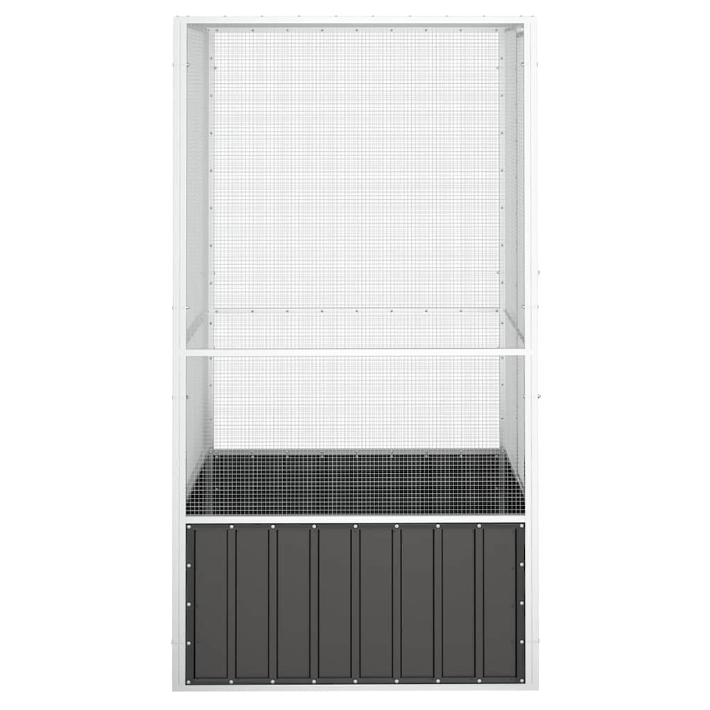 vidaXL Aviary 111x107x211.5 cm galvanized steel anthracite