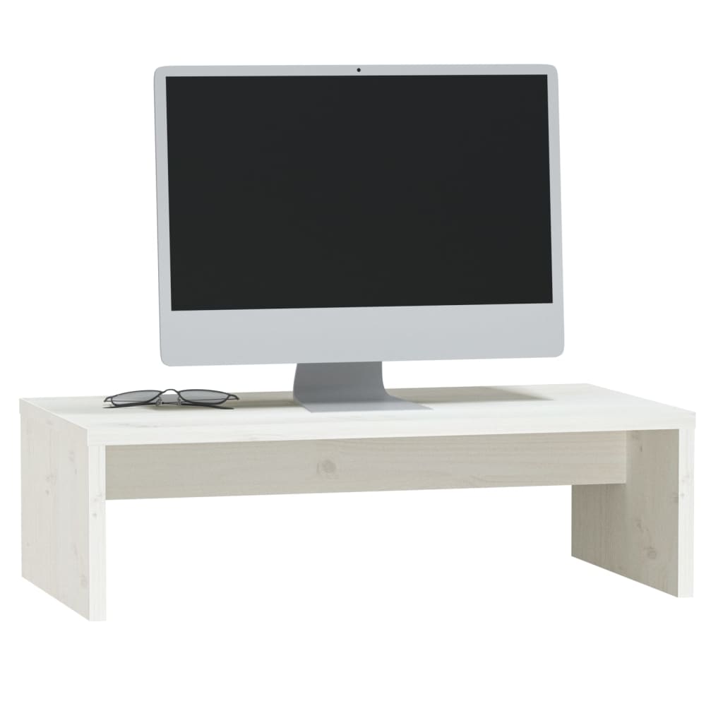vidaXL Monitorstandaard 50x27x15 cm massief grenenhout