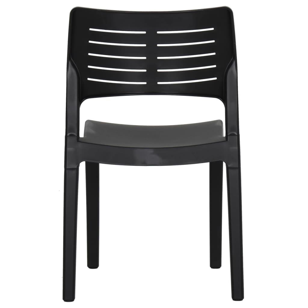 vidaXL Tuinstoelen 2 st polypropylène couleur antraciet