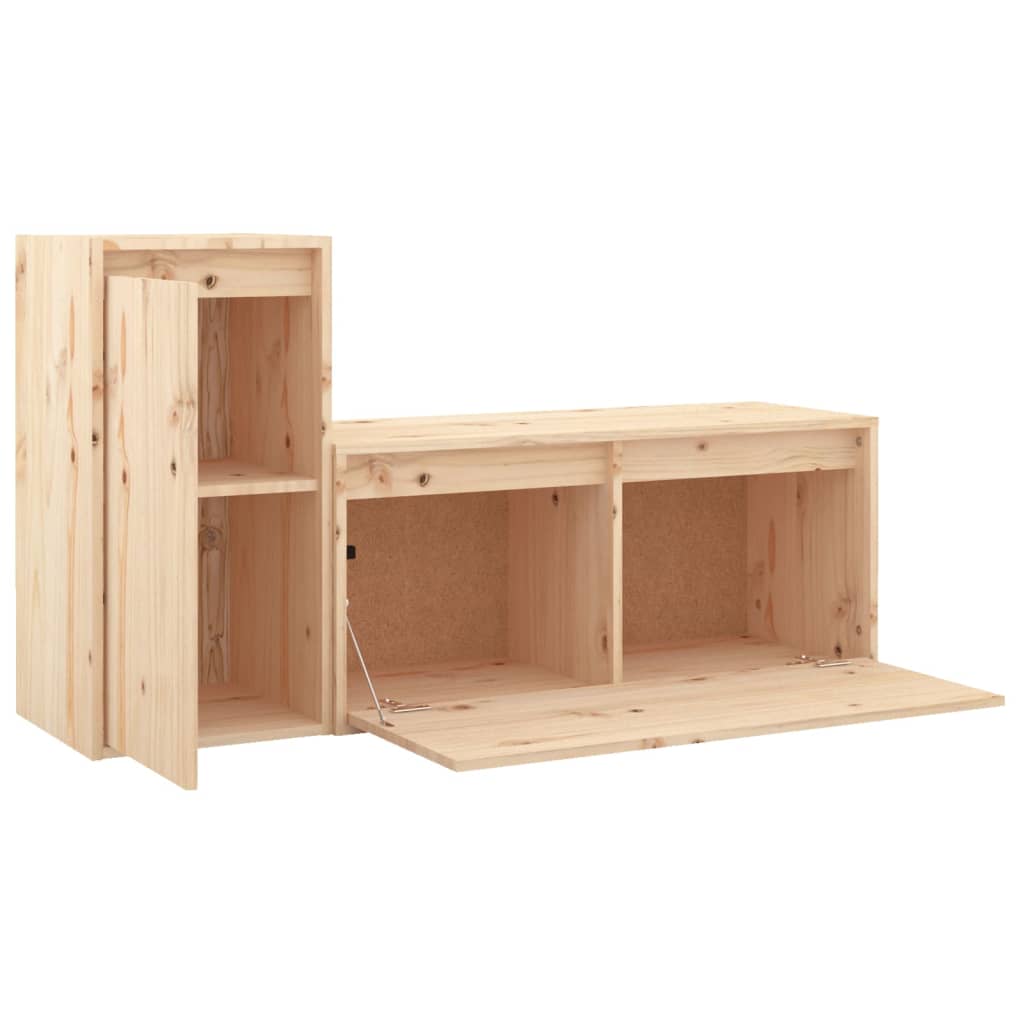 vidaXL TV Cabinets 2 pcs solid pine wood