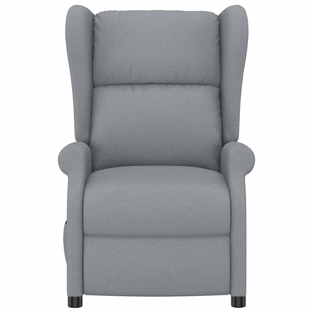 vidaXL Fauteuil elektrisch verstelbaar stof lichtgrijs