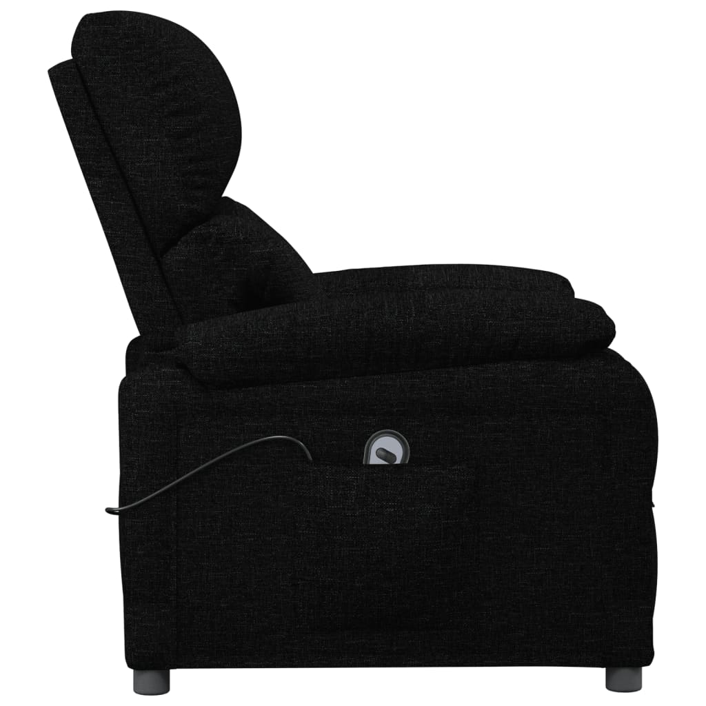 vidaXL Fauteuil verstelbaar elektrisch stof zwart