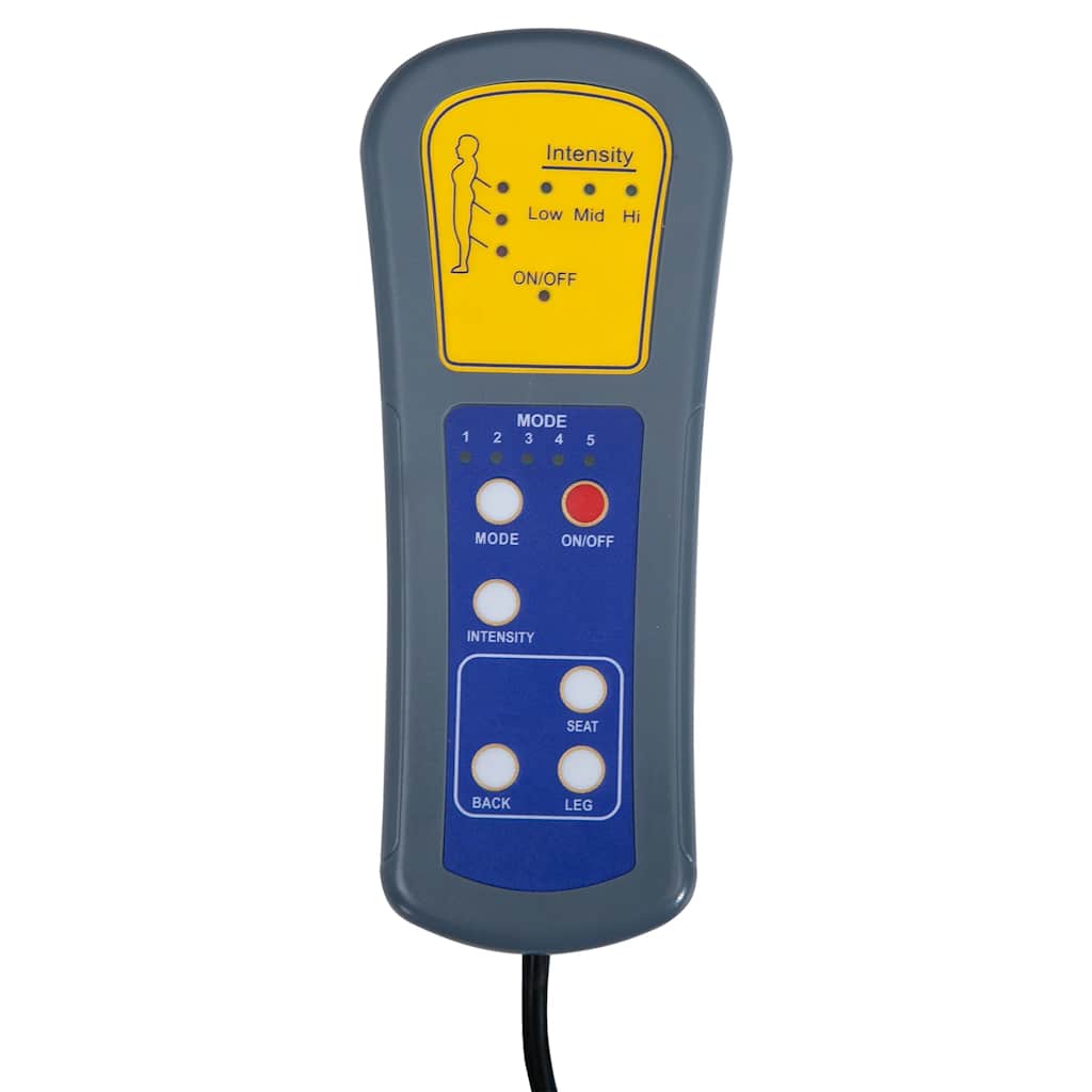 vidaXL Massagestoel elektrisch stof lichtgrijs
