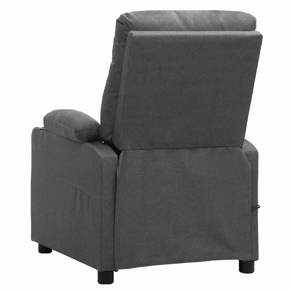 vidaXL Massagestoel elektrisch stof lichtgrijs