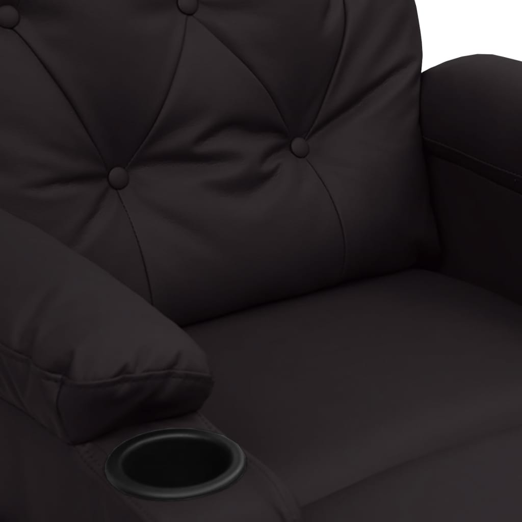 vidaXL Fauteuil elektrisch verstelbaar kunstleer zwart