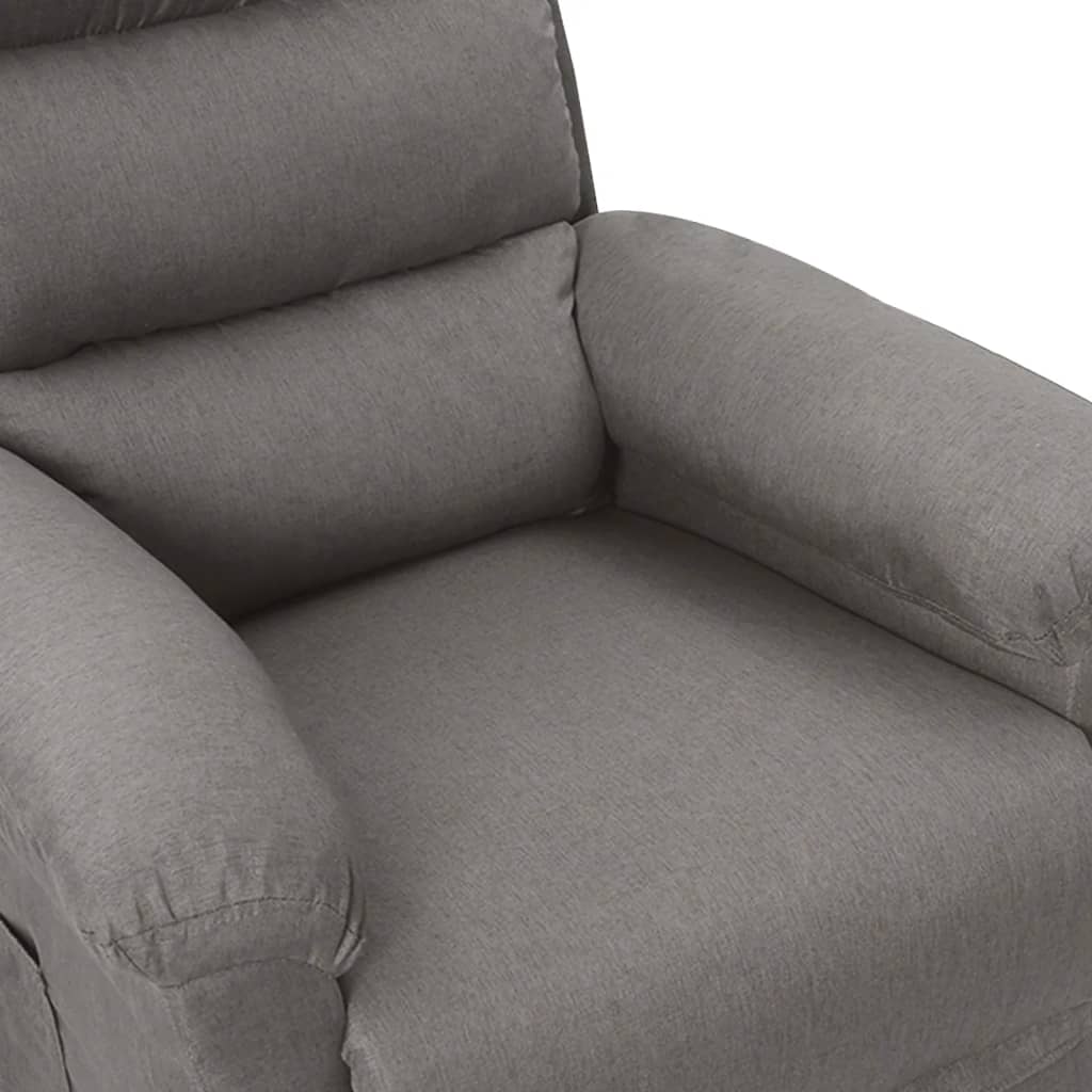 vidaXL Fauteuil elektrisch verstelbaar stof lichtgrijs