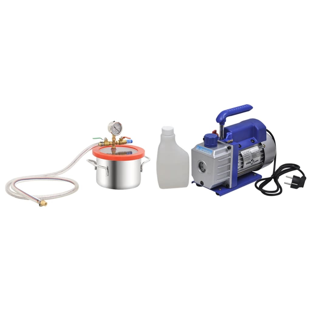 vidaXL Vacuum Chamber with 1-Stage Pump 3.7 L