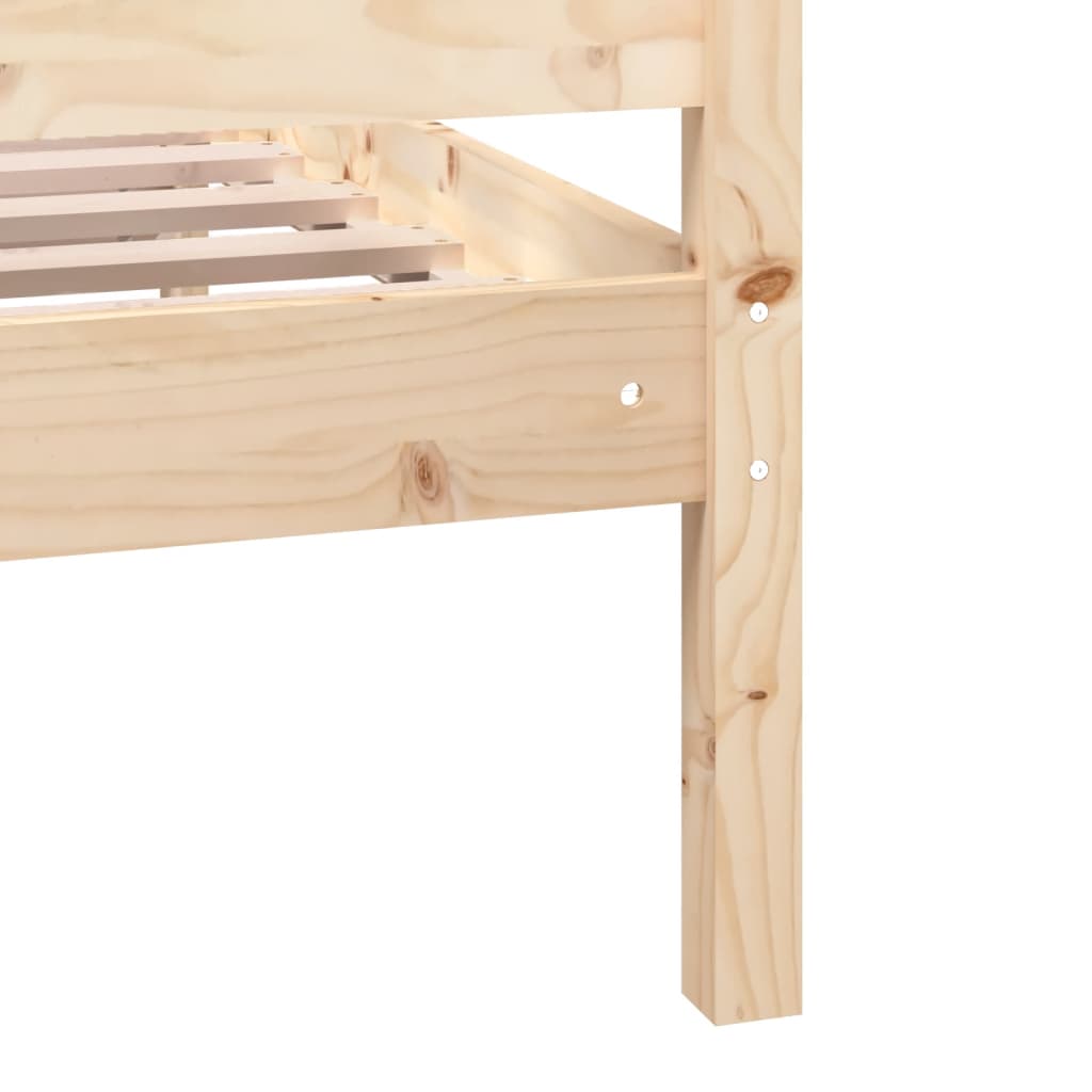 vidaXL Bedframe massief hout 75x190 cm