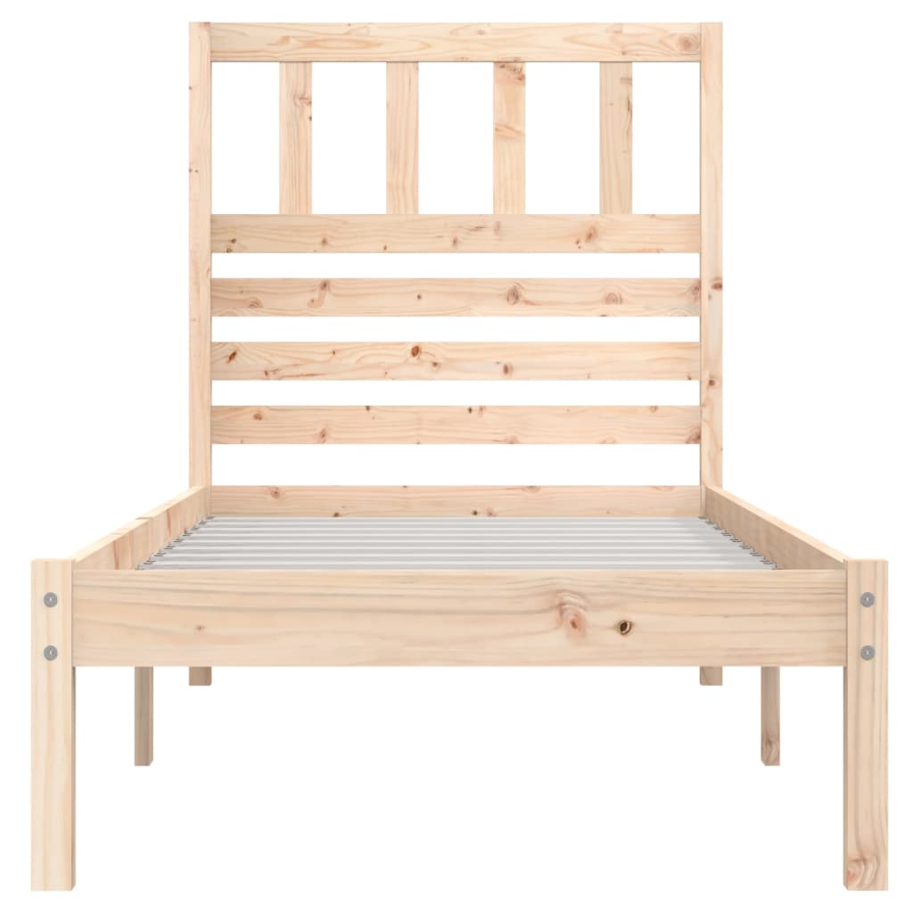 vidaXL Bedframe massief grenenhout 75x190 cm