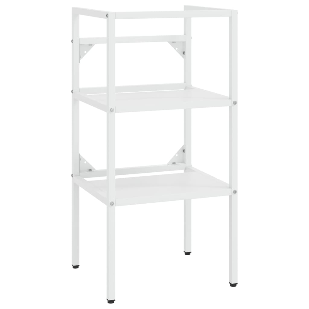 vidaXL Washbasin Frame with Integrated Sink Iron White