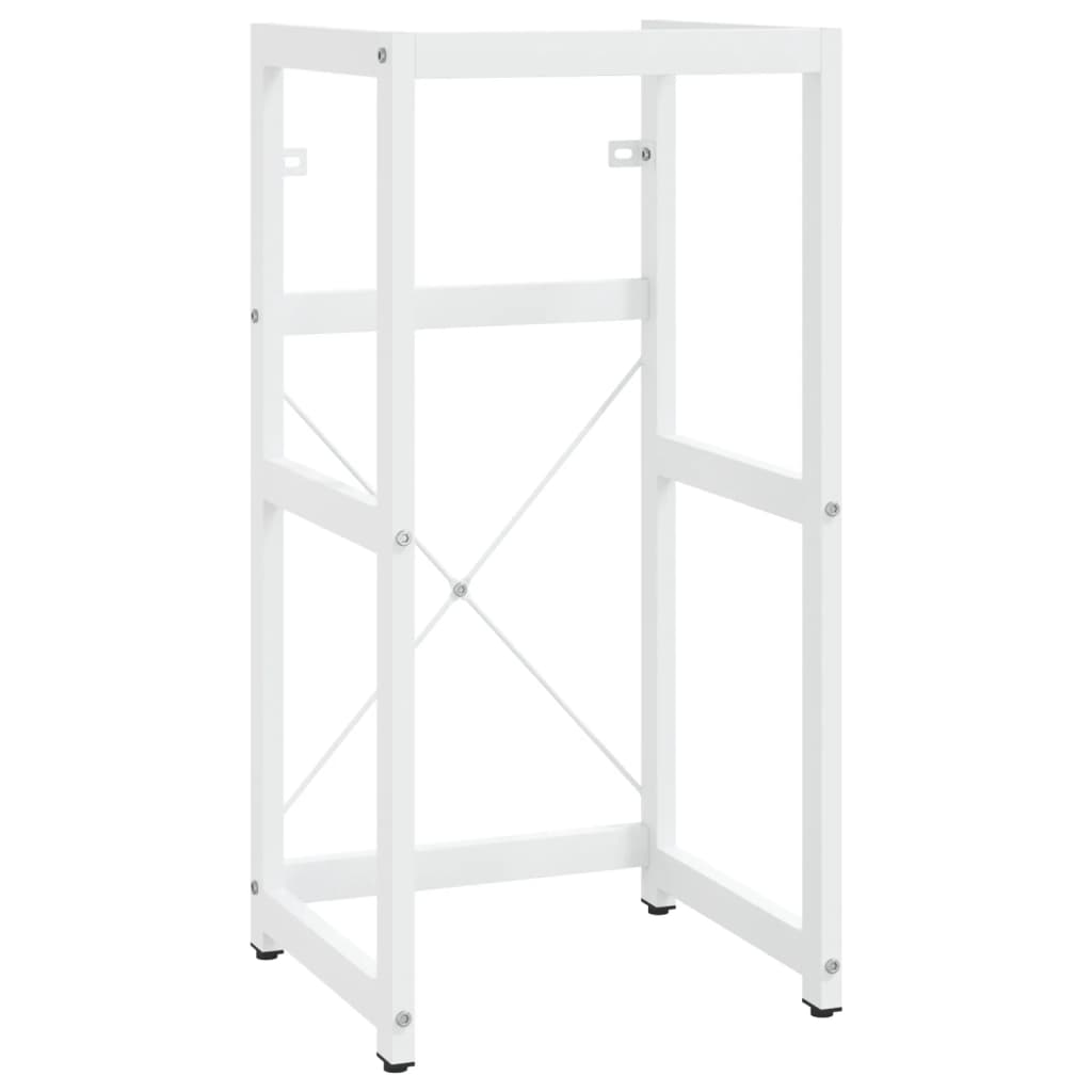 vidaXL Wastafelframe met inbouwwastafel ijzer wit